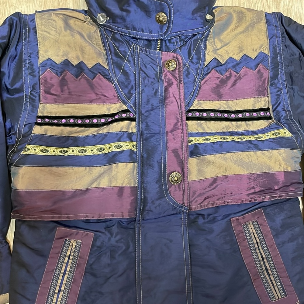 VTG Rothschild Storm Stopper Faux Fur Trimmed Hooded Girls 7/8 Jacket Unique - Picture 5 of 9
